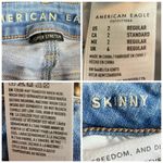 American Eagle Women's Jeans Skinny Ankle Jean Super Stretch Mid Rise Size 2 Photo 4