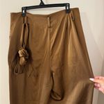 NWT Universal Standard satin feel dress pants brown/tan size XS with belt Photo 3