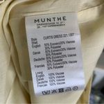 NEW Munthe Curtis Open Back Embroidered Floral Midi Dress Pale Yellow Size 8 Photo 10