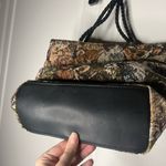 Vintage 1990s Tapestry Cat Tote Brown Photo 3