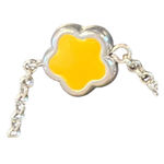 Yellow‎ Flower And Silver Tone Necklace And Earring Set Bloomcore Yellow Photo 1