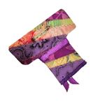 Hand made artisan fabric brooch Purple Photo 3