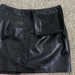 Lulus Lulu’s Black Pleather Mini Skirt Small Photo 2