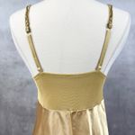Victoria's Secret Women Gold Slip Dress M Coquette Lingerie Satin Lace Y2k Glam Photo 5