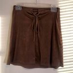 Camel Faux Suede Skirt Brown Size M Photo 0