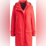 J.Crew | Electric Red Hooded Melton Wool Duffle Stadium
Jacket Size 2 Coat Photo 4