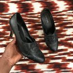 Maripé Y2K Black Wingtip Whimsygoth Gothic schoolgirl leather Mary jane heels pumps oxford preppy dark academia lace up cap toe office siren core-9M #bratz #destroyer #fairycore #grunge Photo 1