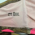 Aerie  Scoop Bikini Top Tropical Floral Brown Pink Ribbed Ruched Size XXL NWOT Photo 6