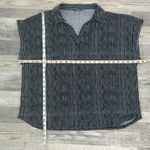 Adrianna Papell  Black White Stripe Cuff Sleeve Knit Top Stretchy Q21 Photo 3