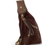 Genna De Rossi Vegan Suede Hobo Bag Brown Photo 4