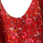 Band of the Free Red Desiree Crimson Floral Puff Sleeve Mini Dress Women Sz L Size L Photo 11