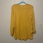 Anthropologie  Akemi‎ + Kin sylvie pointelle yellow roll sleeve Size Medium Photo 7