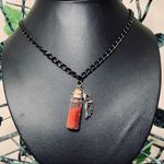 Masquerade Red Glitter Sparkle Necklace New Photo 2