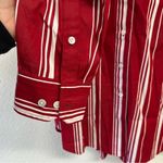 Madewell  Oversized Button-Up Shirt in Poplin in Cherry Red Size Medium NWT Photo 13