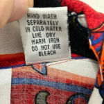 Carolina Colours Vintage‎ Colorful Button Down Blue Size M Photo 5