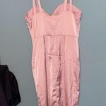 Boohoo Double Strap Plunge Midi Dress Pale Pink Size 10 Photo 11