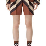 Burberry Rosalie Kissing Check Jacquard Wool Shorts 8 US 10 UK Chevron Check NEW Photo 0