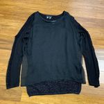 Tribal Sparkle Blouse Womens Small Long Sleeve Sheer Layered Lace Trim Top Black Photo 0