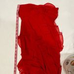 Oh Polly  Red Ruffle Maxi Dress Size 2 Strapless Formal Gown Photo 6