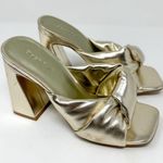 Open Edit Nordstrom Saydee Gold Metallic Puff Sandal Heel, NWOT, Size 5.5 Photo 7