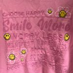 Pink Sweatshirt with Flower Embroidery Photo 4