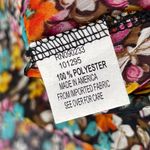 Anthropologie Kirra Floral Print Button Up Collared Shirt Cutout Open Back Sheer Blouse Top Photo 7