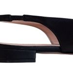 J.Crew EUC Leather Gwen Sling Back Gold Studded Bow Flats Black Size 8 Photo 3