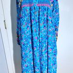 Boho Floral Maxi Dress by R. Vivimos – Size L (12/14) Blue Photo 4