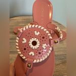 Jack Rogers  Pink Studded Whipstitching Perforated Eyelet Round toe Jelly Sandal Photo 7