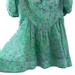 Bardot  Kiah Puff Sleeve Green Floral Corset Mini Dress Size 12 Photo 10