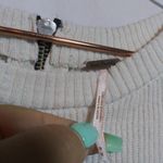 Free People  Striped Color Block Long Bell Sleeve Linen Sweater Mini Dress Size M Photo 6