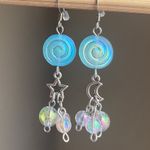 Handmade quality Czech glass beads snail shell dangle earrings 🌀💕 Photo 2