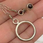 Garnet stone Pendant Silver Necklace Photo 5