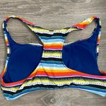Rip Curl Women's Beach Bazaar Crop Bikini Top Multi-Colored Striped Racerback Photo 3