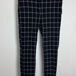 ZARA  Windowpane Grid Plaid Chino Pants Small Black Photo 2