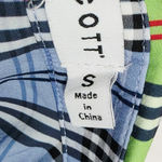 Gretchen Scott Breezy Blouson Sunshine Plaid Green Dress Size Small Photo 6