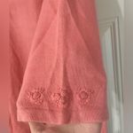 Pink Floral Soft Lightweight Embroidered Monochromatic Sweater Size 3X Photo 2