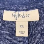 Style & Co  JP Sapphire Top [XXL Women's] Blue Pullover Tunic Long Sleeve NWT‎ Photo 1