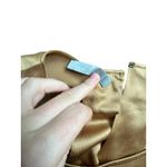 Vince Satin Silk Long Sleeve Top Champagne Gold Shirt Pullover Round Neck Med Photo 1