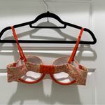Victoria's Secret Victoria’s Secret Orange Yellow and Pink Lined Strapless Removable Straps Bra Photo 7