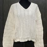 SheIn Off White longsleeves Oversized Sweater w/bag - Size Medium Photo 0