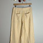 Anthropologie  Cloth & Stone striped linen blend pull on crops Photo 3