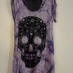 Midnight Hour Tie dye sparkle skull tank top Photo 0