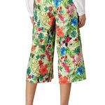 Miguelina Zendaya Floral Pants in Green XSmall Womens Capri Cropped Size XS Photo 2