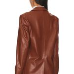 Steve Madden Imaan Faux Leather Blazer in Cognac Photo 2
