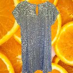 Cable & Gauge  Silver Sequin‎ Short Sleeve Dress Size M Photo 9