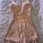 Emerald Sundae Nude/Gold Lace Glittery Dress Photo 1