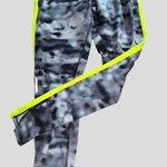 Champion brand gray tie dye look work out leggings with lime green strip… Photo 0
