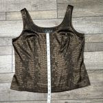 Alex Evenings  Tan and Black Snake Print Tank Top Photo 2