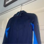 Athleta Strength Cozy Hoodie Full Zip Jacket Macaw Navy Royal Blue Size XS Photo 3